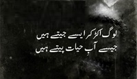 Log akar kar aisay jeetay jaisay aab-e-hayat peetay hain